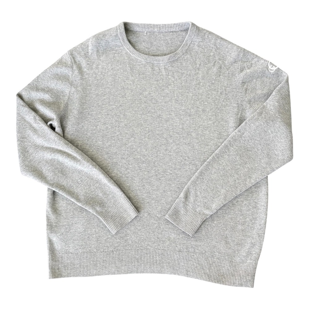 Holderness & Bourne Mens Sargent Crewneck Sweater XL Gray Merino Cashmere